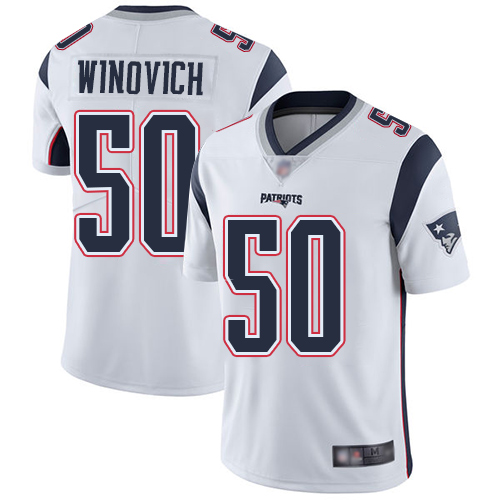 New England Patriots Football #50 Vapor Limited White Men Chase Winovich Road NFL Jersey->women nfl jersey->Women Jersey